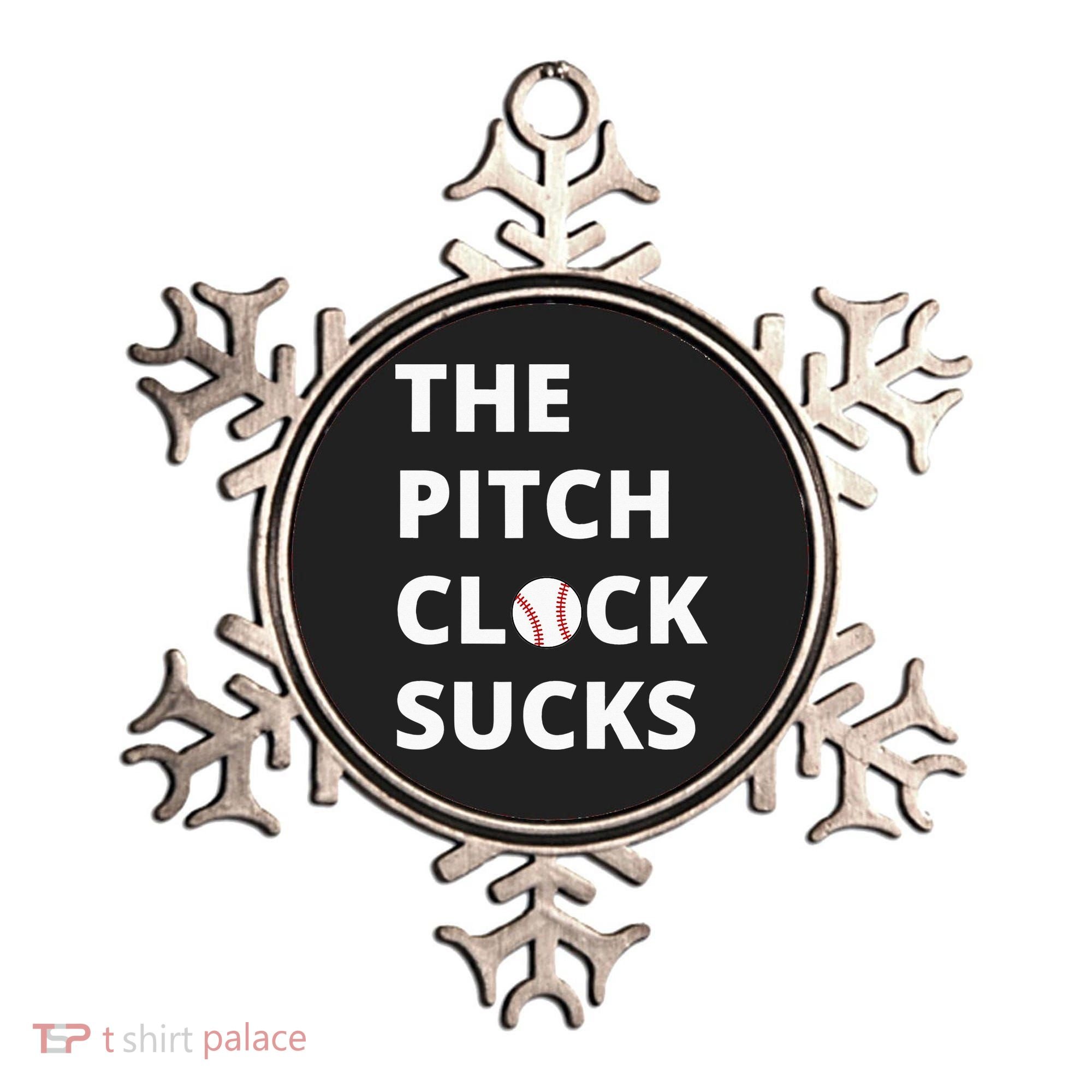 The Pitch Clock Sucks Pitching Shot Clock Baseball Pitcher Ornament
