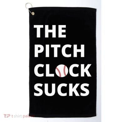 The Pitch Clock Sucks Pitching Shot Clock Baseball Pitcher Golf Towel