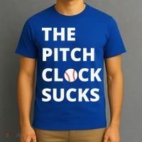 The Pitch Clock Sucks Pitching Shot Clock Baseball Pitcher T-Shirt thumb 3