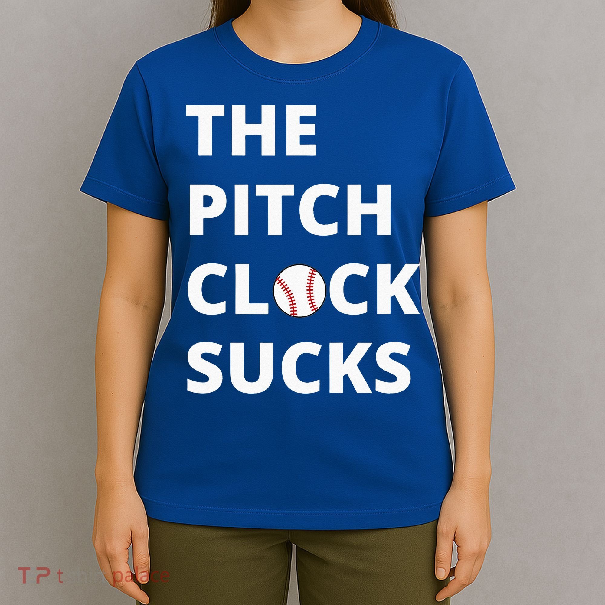 The Pitch Clock Sucks Pitching Shot Clock Baseball Pitcher T-Shirt