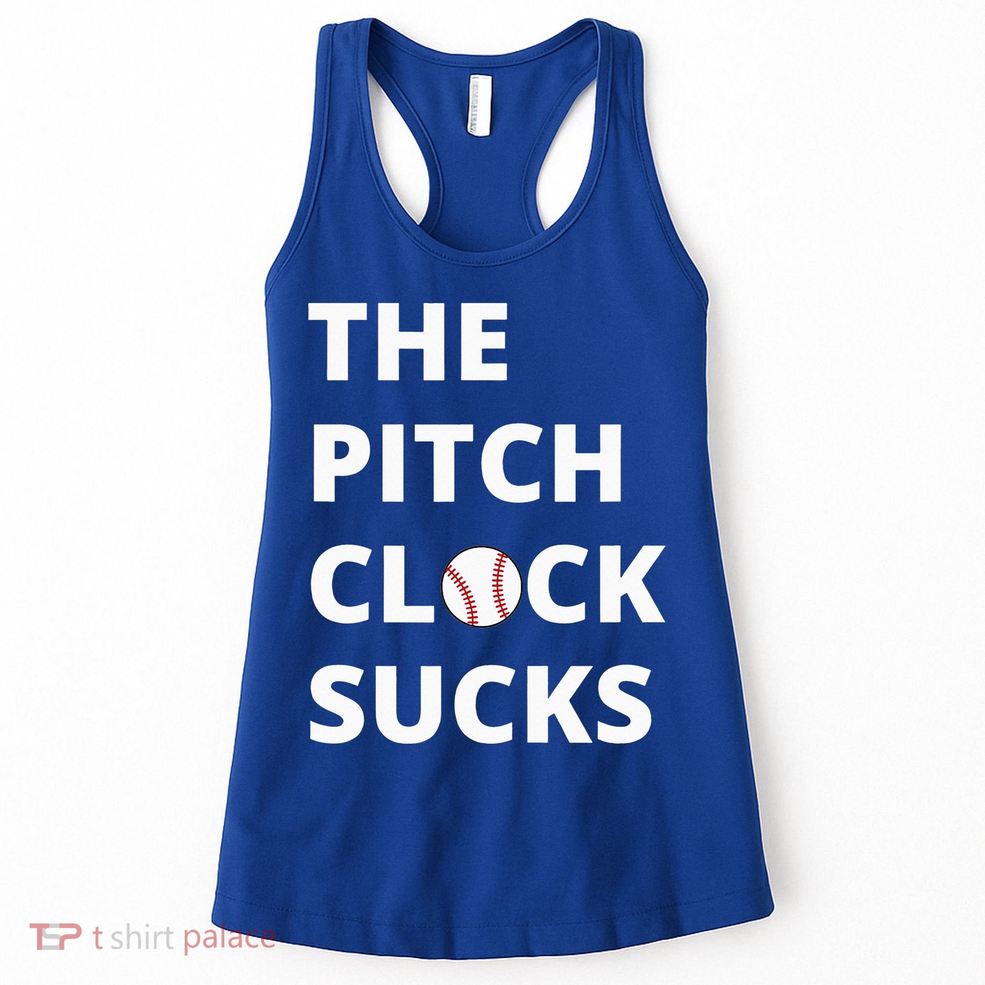 The Pitch Clock Sucks Pitching Shot Clock Baseball Pitcher Women's Tank Top