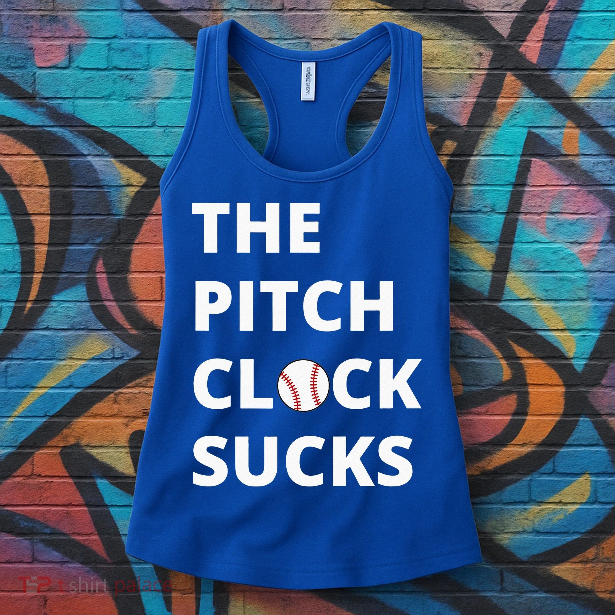 The Pitch Clock Sucks Pitching Shot Clock Baseball Pitcher Women's Tank Top