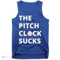 The Pitch Clock Sucks Pitching Shot Clock Baseball Pitcher Tank Top thumb 0