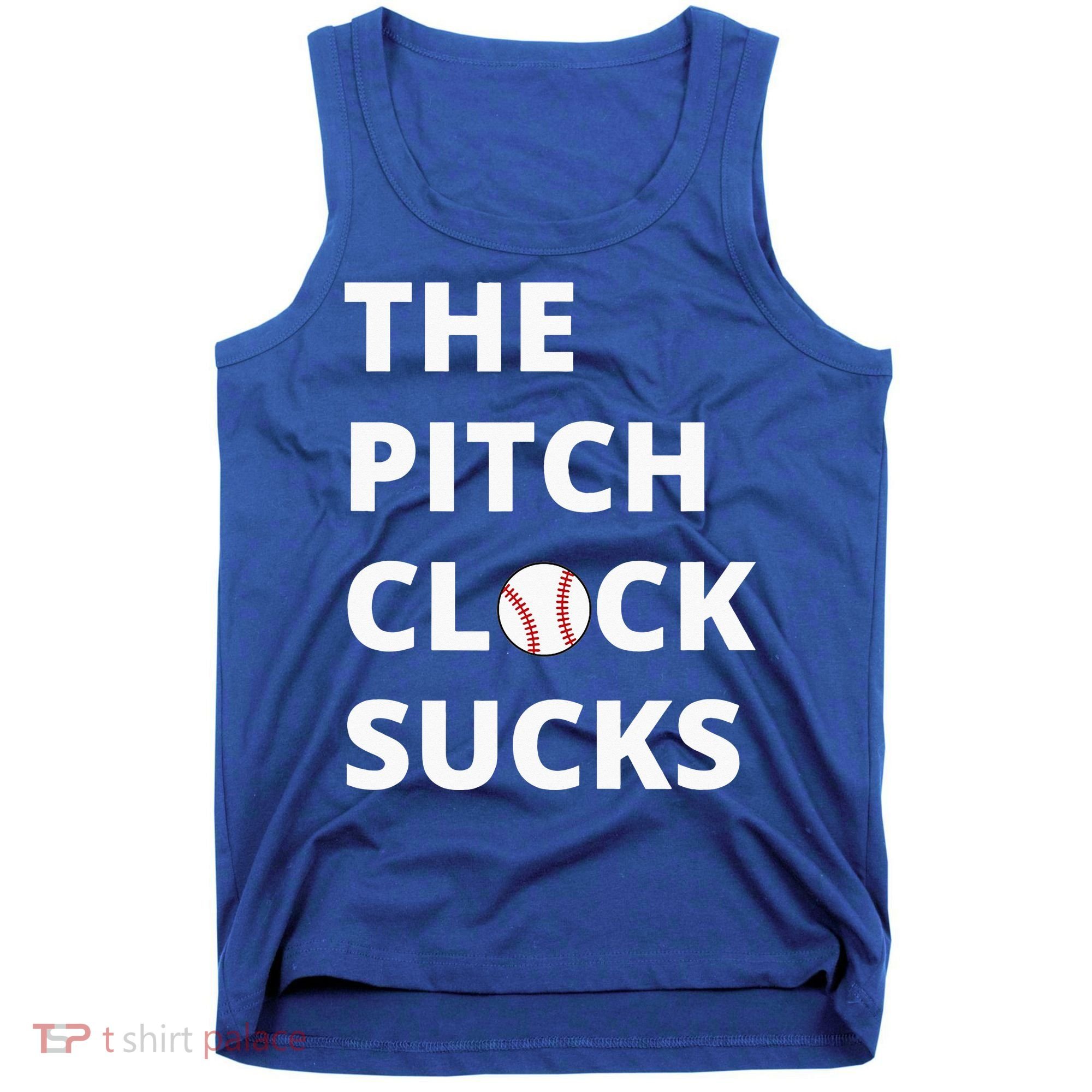 The Pitch Clock Sucks Pitching Shot Clock Baseball Pitcher Tank Top