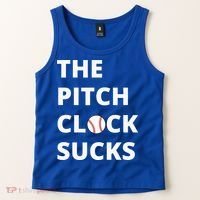 The Pitch Clock Sucks Pitching Shot Clock Baseball Pitcher Tank Top thumb 2