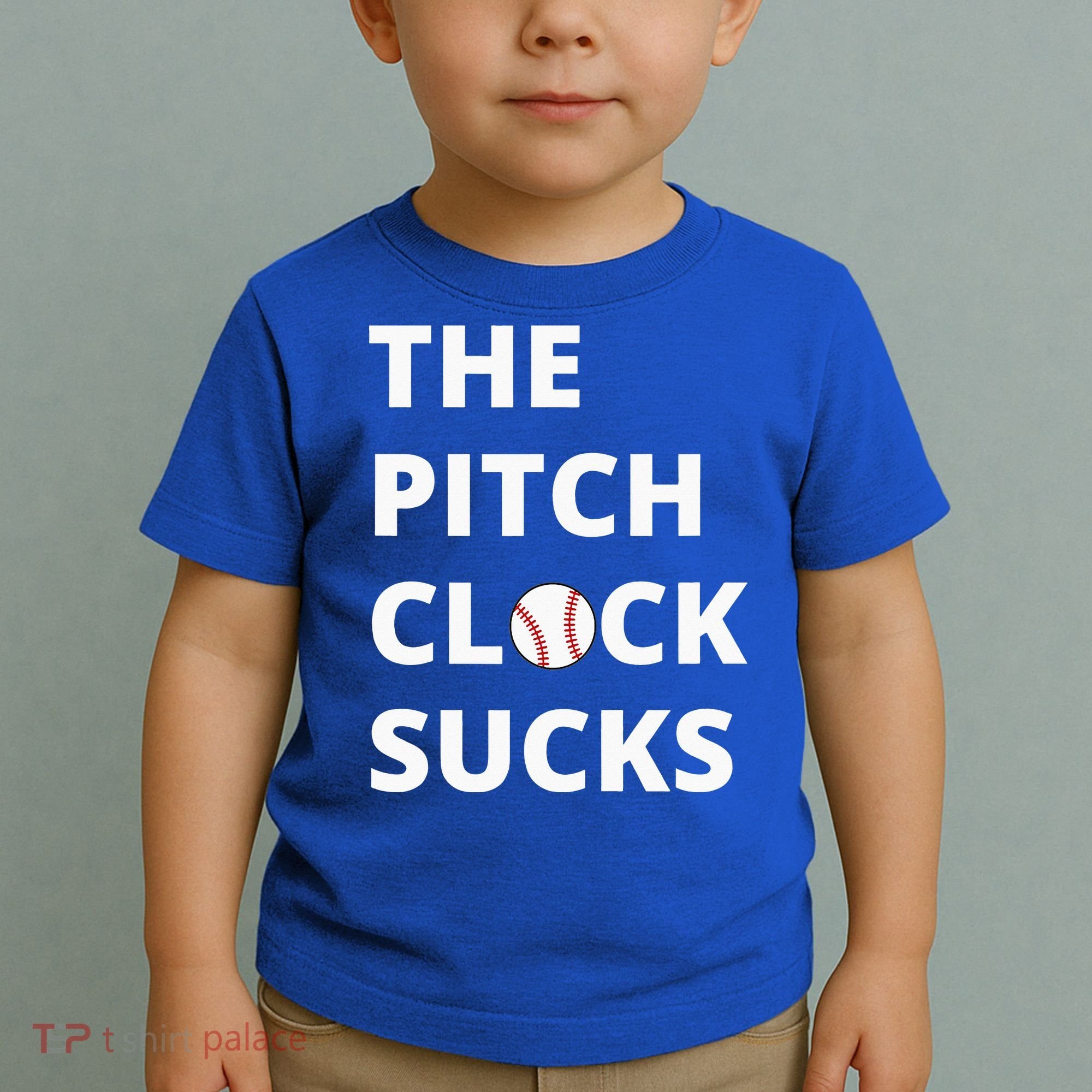 The Pitch Clock Sucks Pitching Shot Clock Baseball Pitcher Toddler T-Shirt