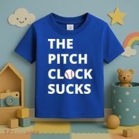 The Pitch Clock Sucks Pitching Shot Clock Baseball Pitcher Toddler T-Shirt thumb 3