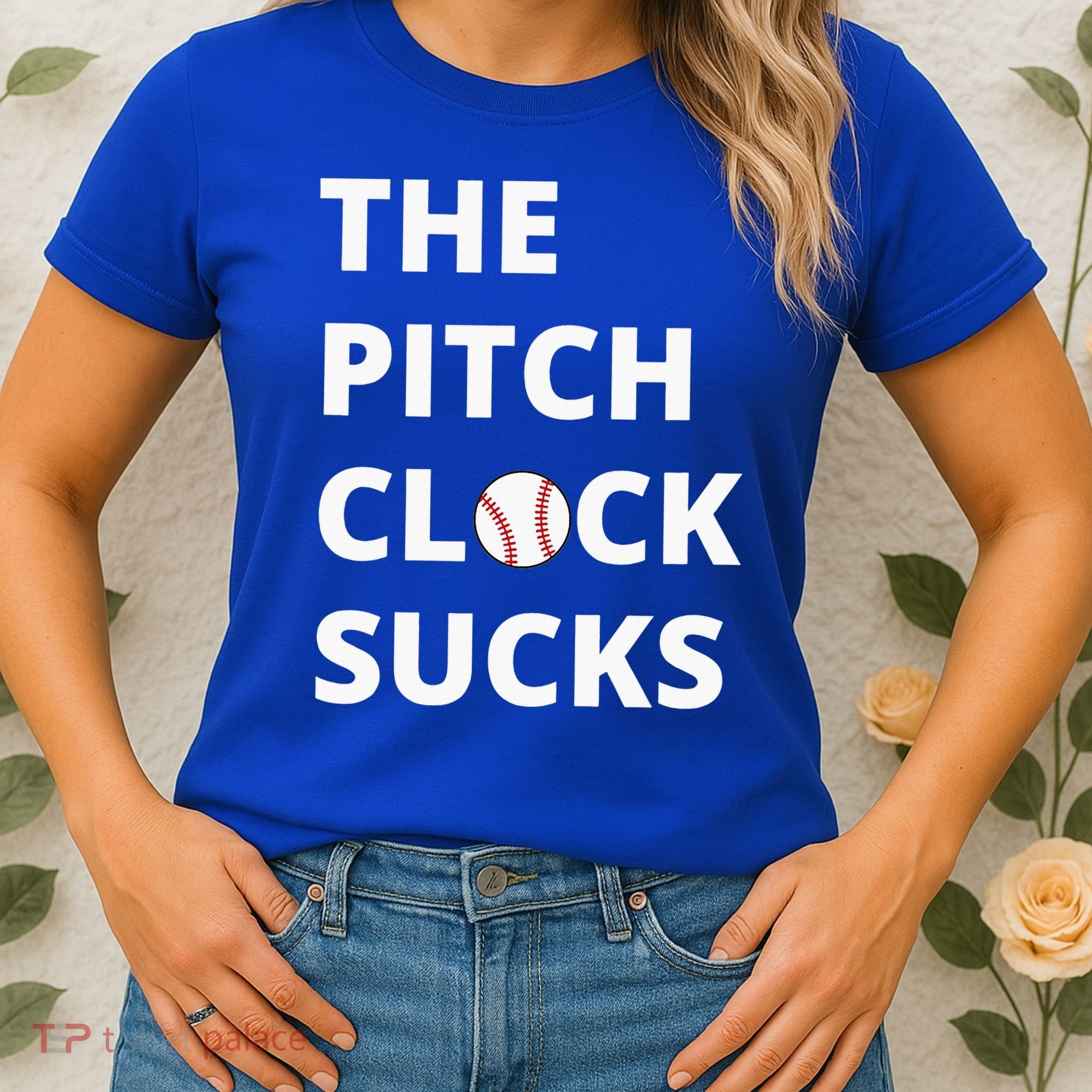 The Pitch Clock Sucks Pitching Shot Clock Baseball Pitcher Women's T-Shirt
