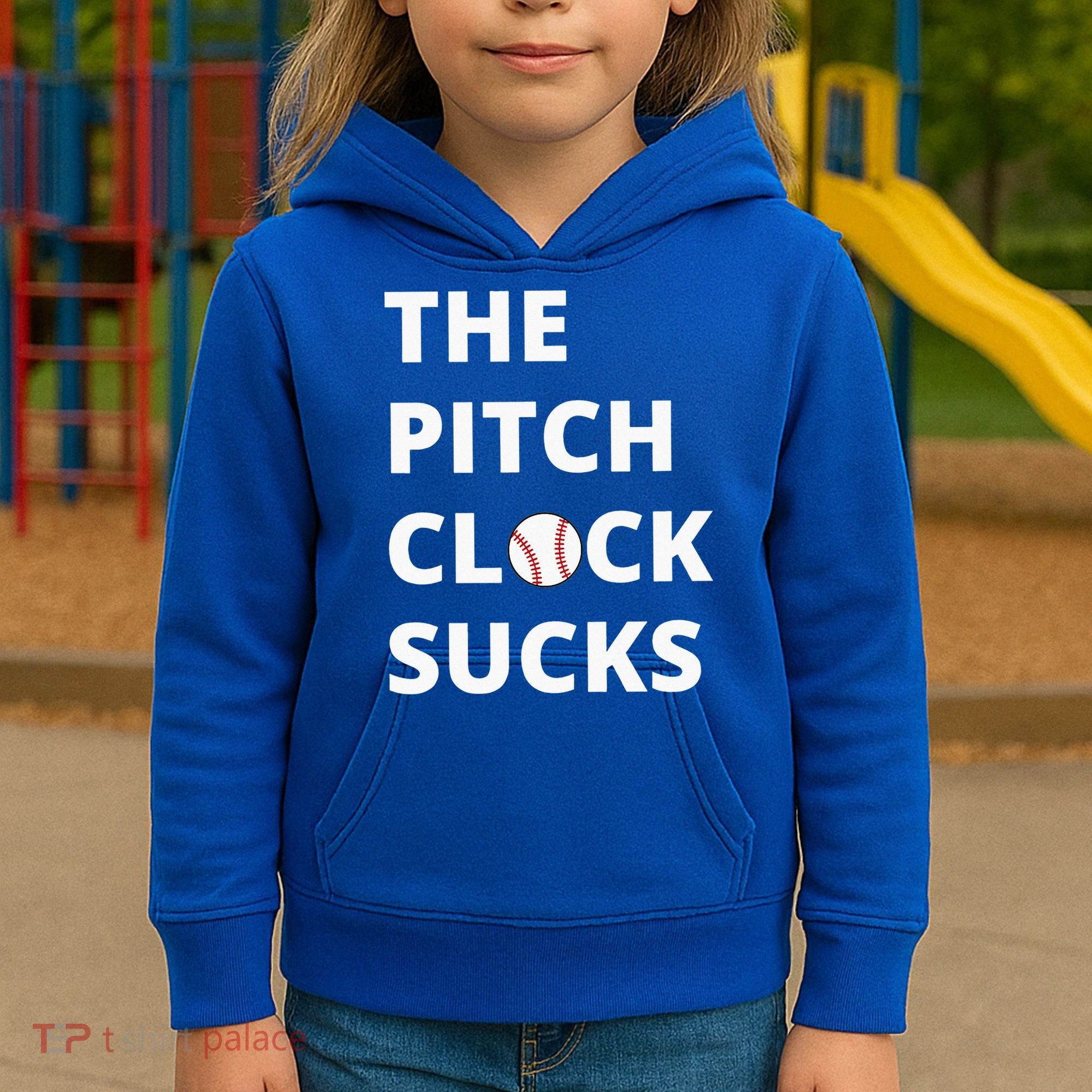 The Pitch Clock Sucks Pitching Shot Clock Baseball Pitcher Kids Hoodie