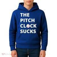 The Pitch Clock Sucks Pitching Shot Clock Baseball Pitcher Kids Hoodie thumb 4