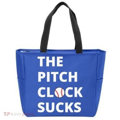 The Pitch Clock Sucks Pitching Shot Clock Baseball Pitcher Tote Bag