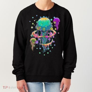 Trippy Psychedelic Colorful Jellyfish Women's Sweatshirt