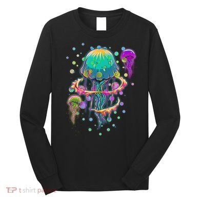 Trippy Psychedelic Colorful Jellyfish Long Sleeve Shirt
