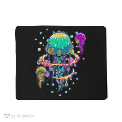 Trippy Psychedelic Colorful Jellyfish Mousepad