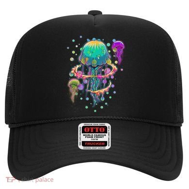 Trippy Psychedelic Colorful Jellyfish Hat