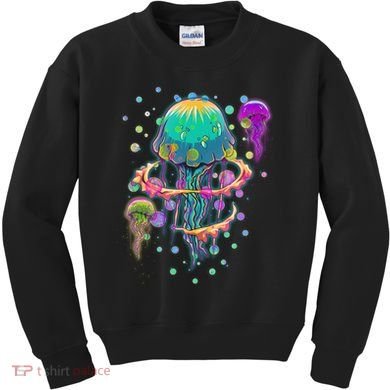 Trippy Psychedelic Colorful Jellyfish Kids Sweatshirt