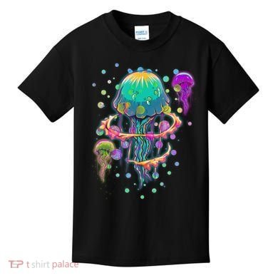 Trippy Psychedelic Colorful Jellyfish Kids T-Shirt