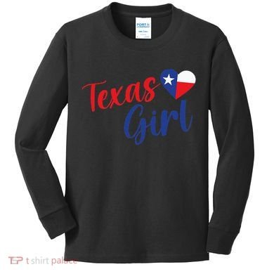 Texas Pride Cute Home State Texas Kids Long Sleeve Shirt