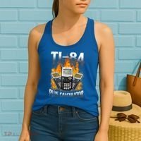 Ti84 Plus Calculator Funny Math Teacher Women's Tank Top thumb 2