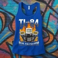 Ti84 Plus Calculator Funny Math Teacher Women's Tank Top thumb 3