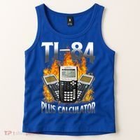 Ti84 Plus Calculator Funny Math Teacher Tank Top thumb 2