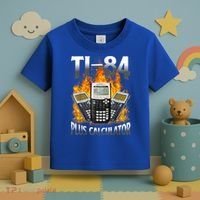 Ti84 Plus Calculator Funny Math Teacher Toddler T-Shirt thumb 3