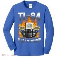 Ti84 Plus Calculator Funny Math Teacher Kids Long Sleeve Shirt thumb 0