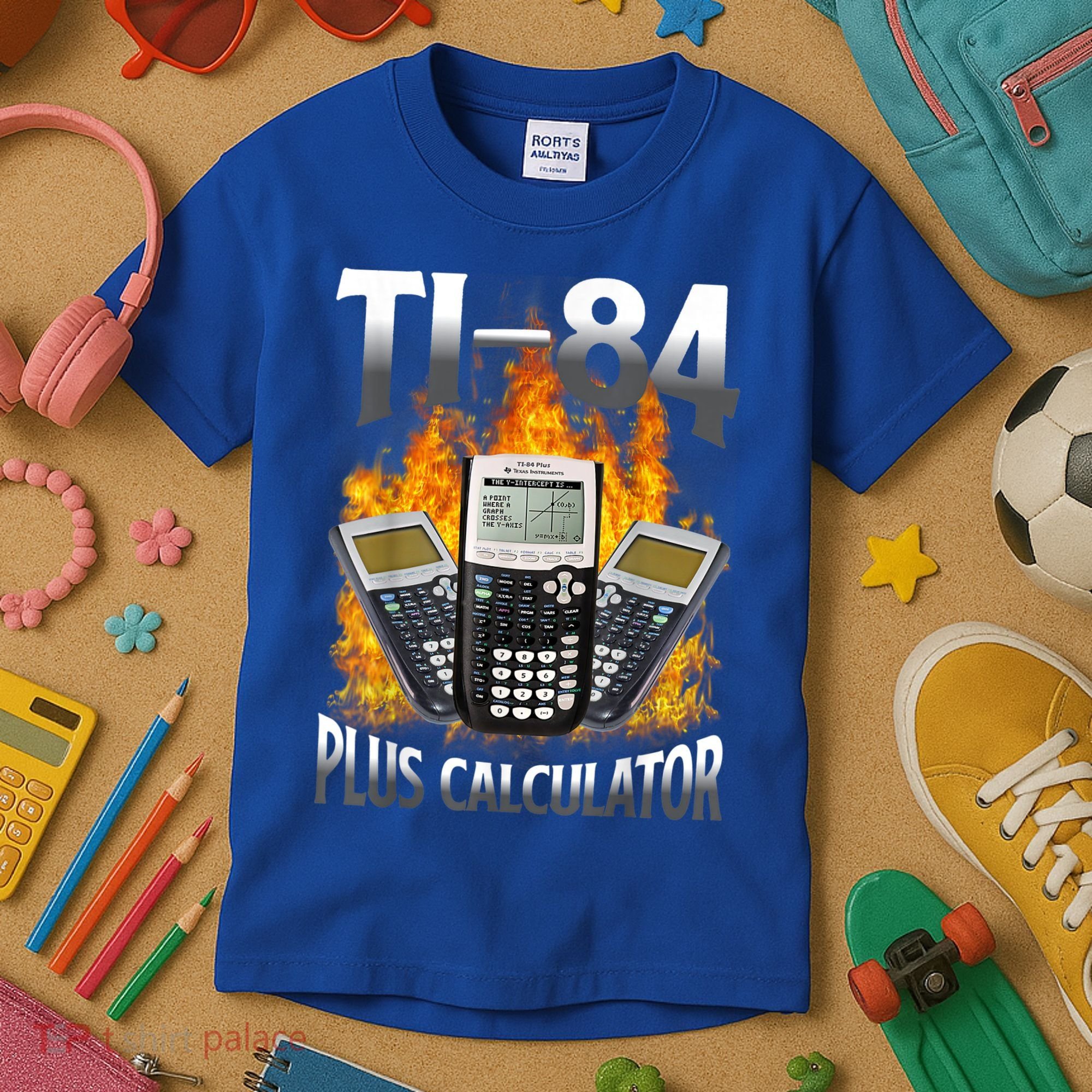 Ti84 Plus Calculator Funny Math Teacher Kids T-Shirt