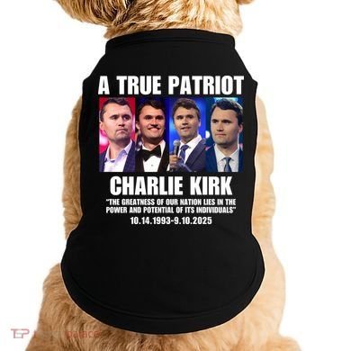 True Patriot Charlie Kirk Support American Values Doggie Tank