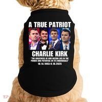 True Patriot Charlie Kirk Support American Values Doggie Tank thumb 0