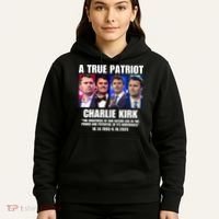 True Patriot Charlie Kirk Support American Values Hoodie thumb 5