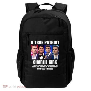 True Patriot Charlie Kirk Support American Values Backpack