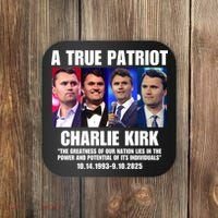 True Patriot Charlie Kirk Support American Values Coaster thumb 0