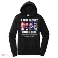 True Patriot Charlie Kirk Support American Values Women's Hoodie thumb 0