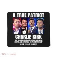 True Patriot Charlie Kirk Support American Values Mousepad thumb 0