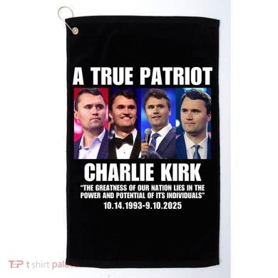 True Patriot Charlie Kirk Support American Values Golf Towel