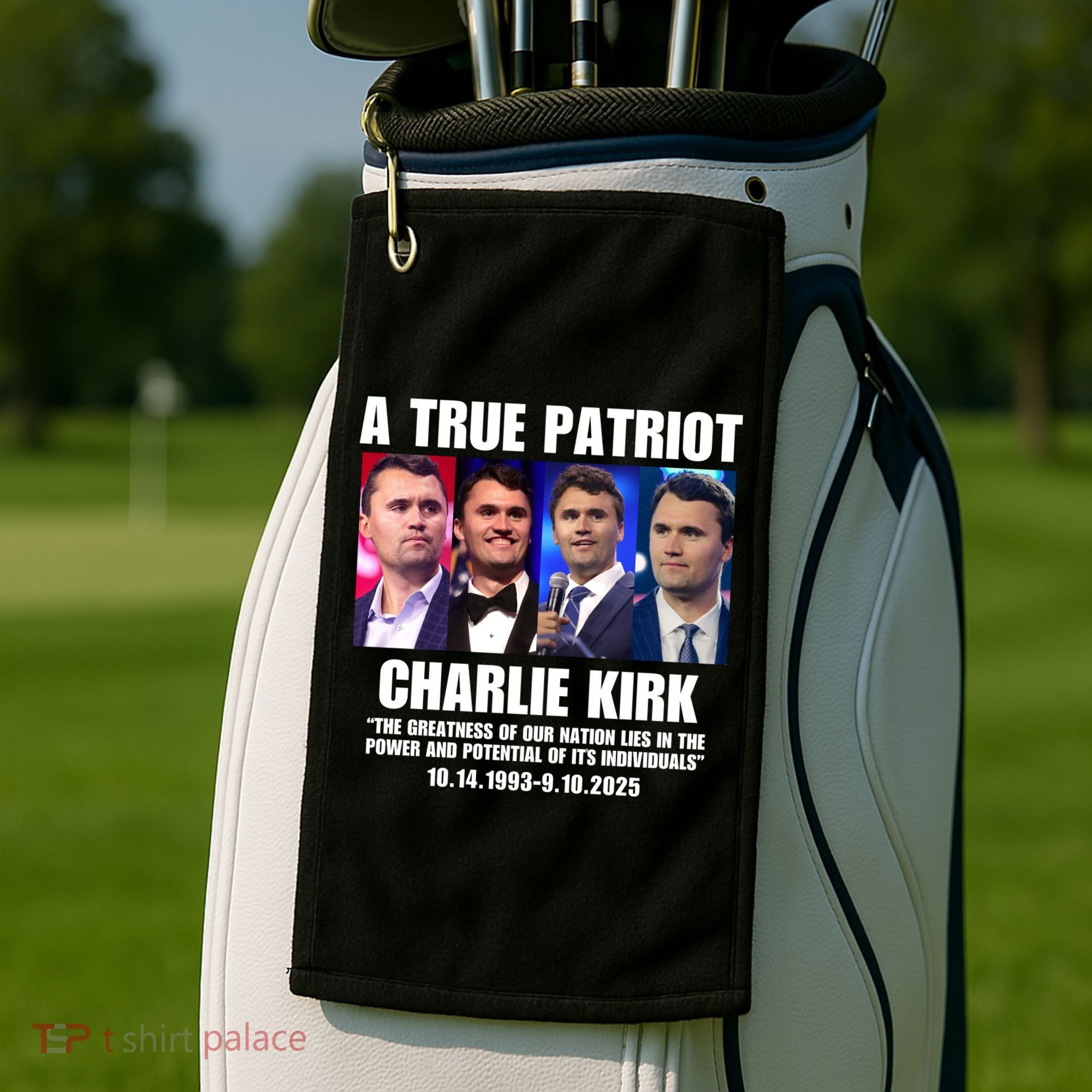 True Patriot Charlie Kirk Support American Values Golf Towel