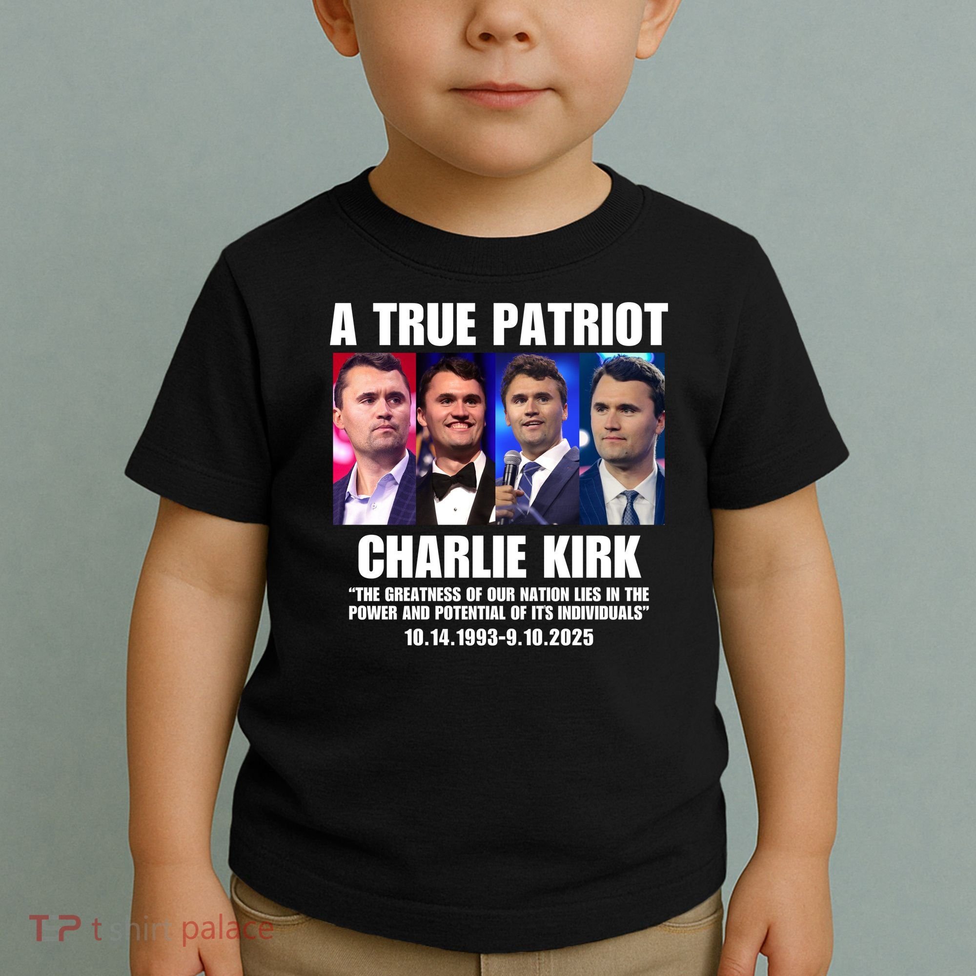 True Patriot Charlie Kirk Support American Values Toddler T-Shirt
