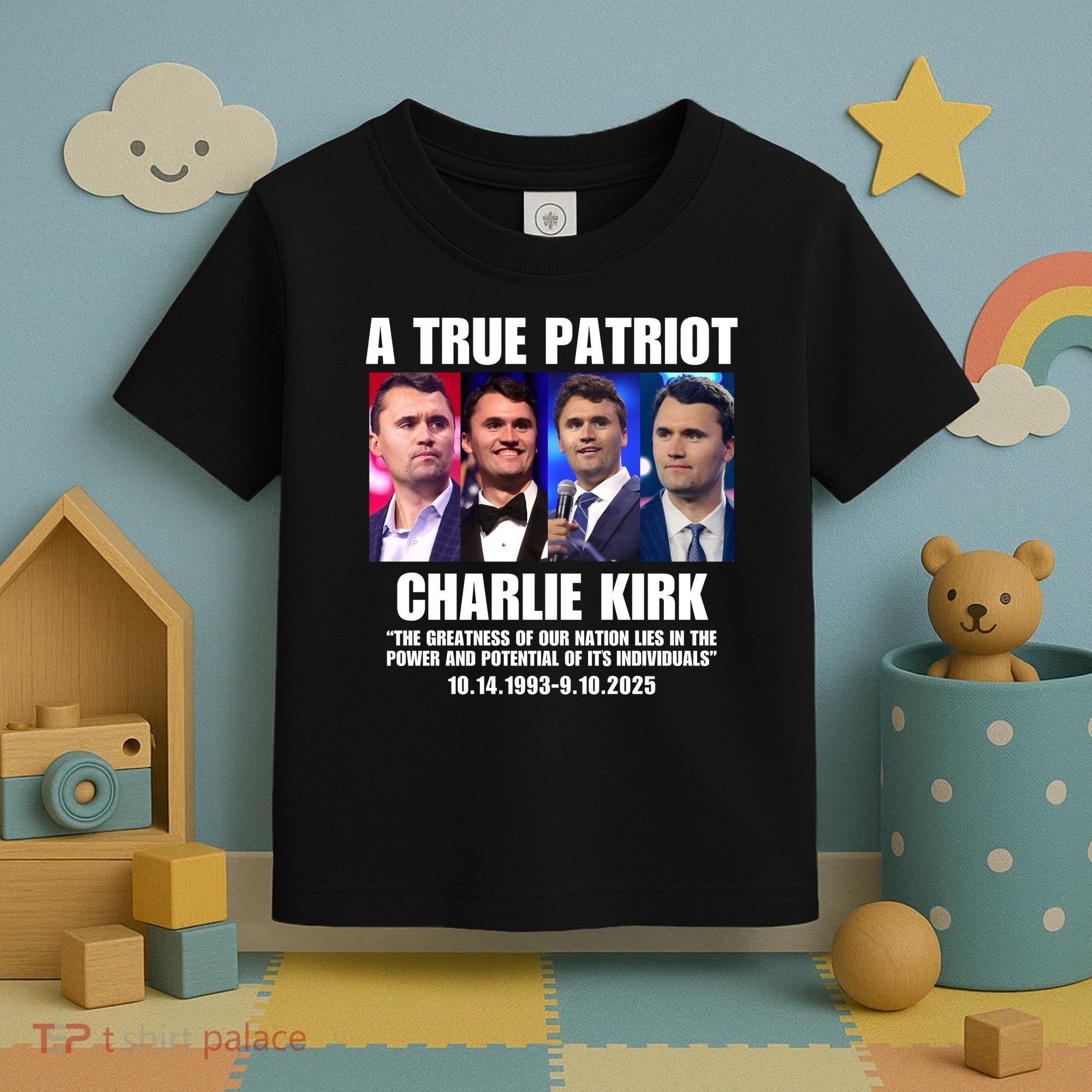 True Patriot Charlie Kirk Support American Values Toddler T-Shirt