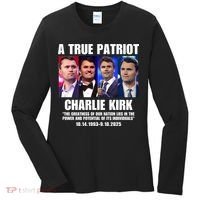 True Patriot Charlie Kirk Support American Values Women's Long Sleeve Shirt thumb 0