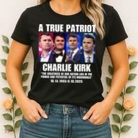 True Patriot Charlie Kirk Support American Values Women's T-Shirt thumb 2