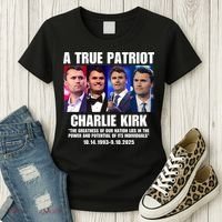 True Patriot Charlie Kirk Support American Values Women's T-Shirt thumb 3