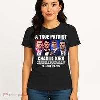 True Patriot Charlie Kirk Support American Values Women's T-Shirt thumb 4
