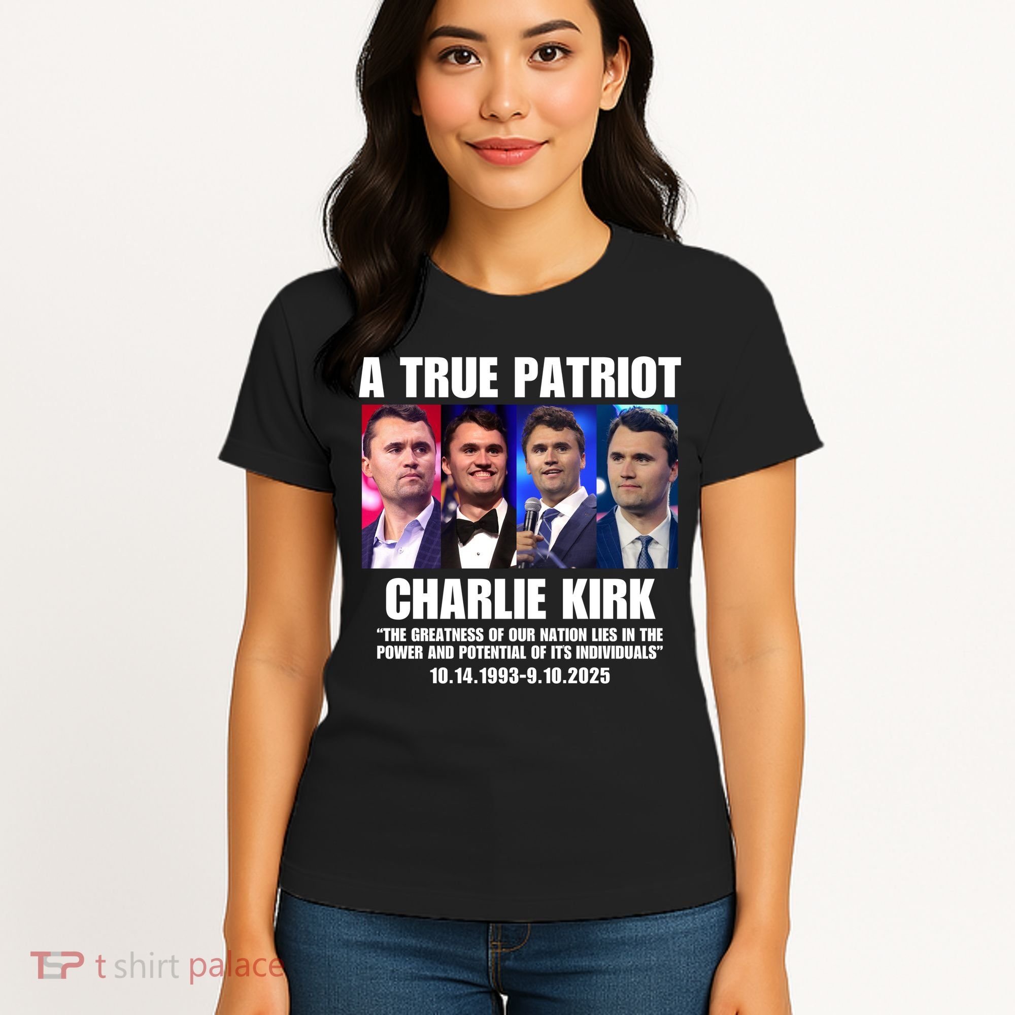 True Patriot Charlie Kirk Support American Values Women's T-Shirt