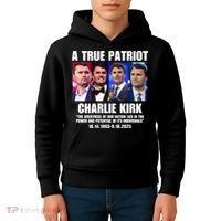 True Patriot Charlie Kirk Support American Values Kids Hoodie thumb 4