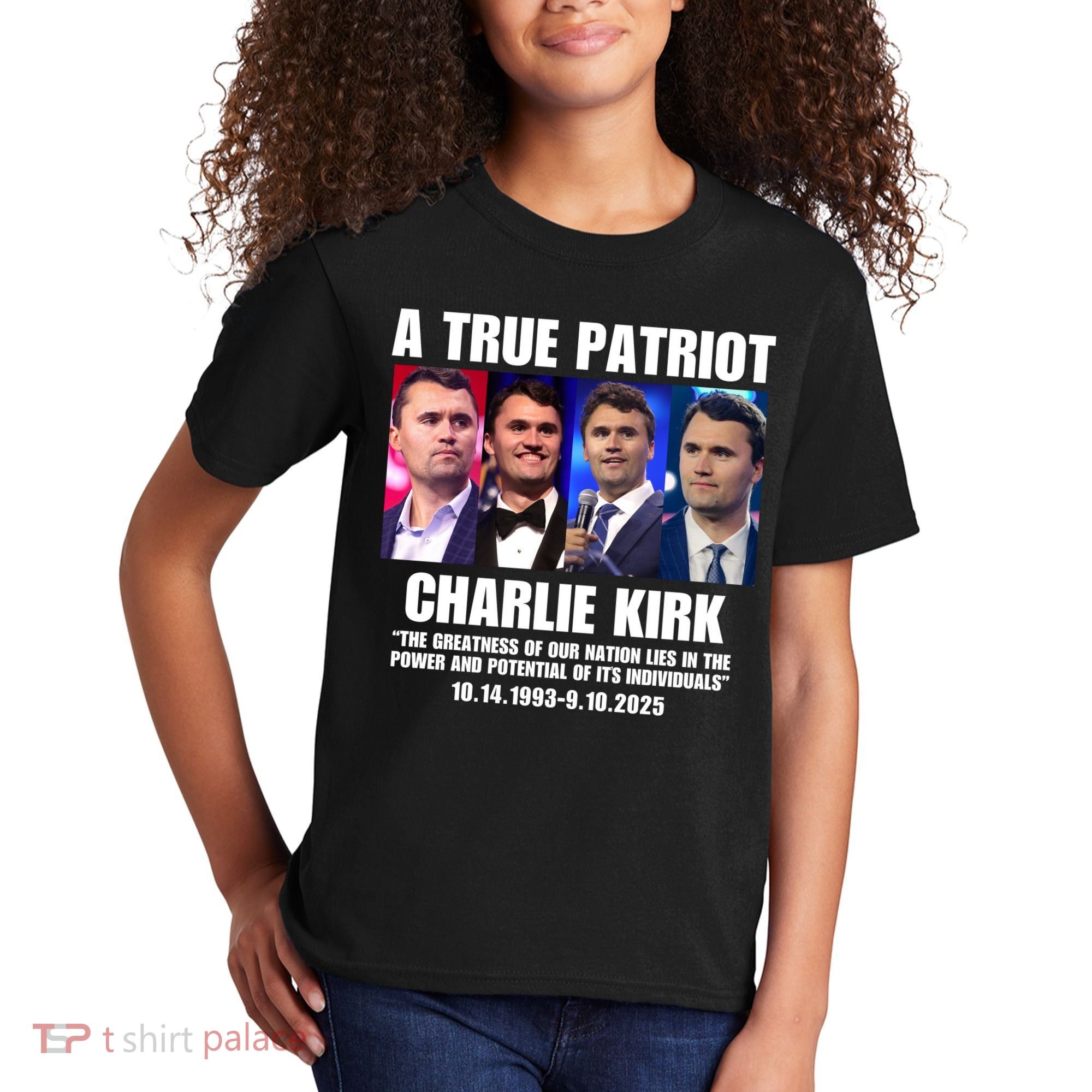 True Patriot Charlie Kirk Support American Values Kids T-Shirt