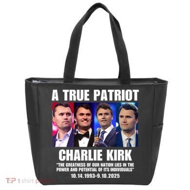 True Patriot Charlie Kirk Support American Values Tote Bag