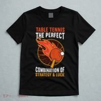 The Perfect Combination Of Strategy & Luck Fun Table Tennis T-Shirt thumb 5