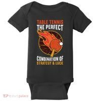 The Perfect Combination Of Strategy & Luck Fun Table Tennis Baby Bodysuit thumb 0