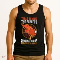 The Perfect Combination Of Strategy & Luck Fun Table Tennis Tank Top thumb 3